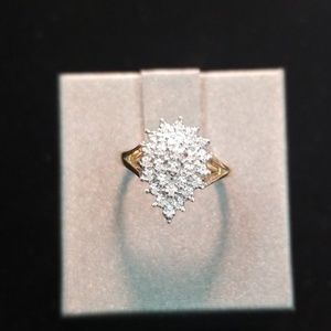 Vintage 10k gold diamond ring